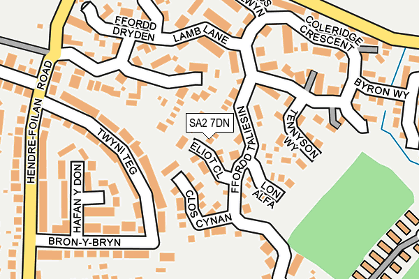 SA2 7DN map - OS OpenMap – Local (Ordnance Survey)