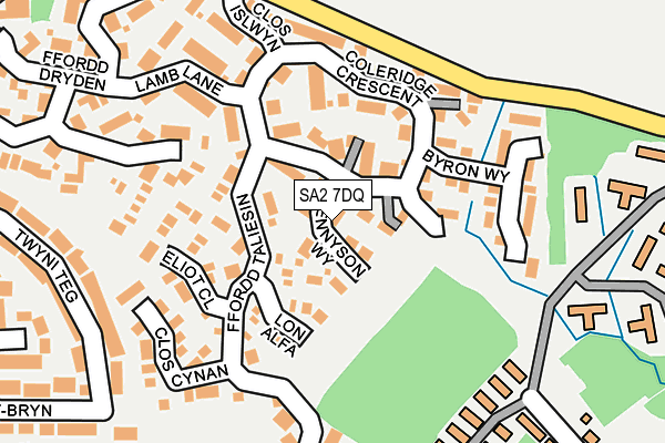 SA2 7DQ map - OS OpenMap – Local (Ordnance Survey)