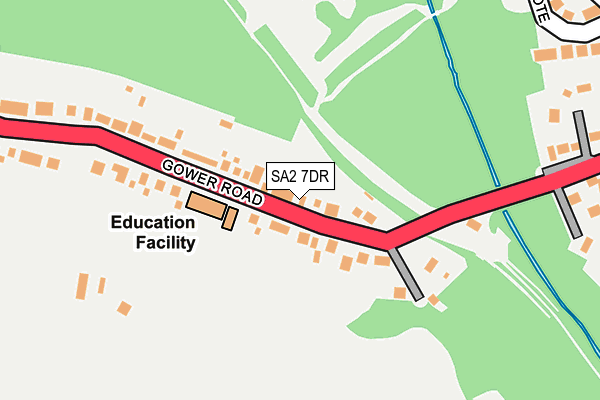 SA2 7DR map - OS OpenMap – Local (Ordnance Survey)