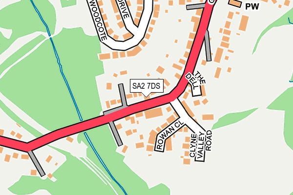 SA2 7DS map - OS OpenMap – Local (Ordnance Survey)