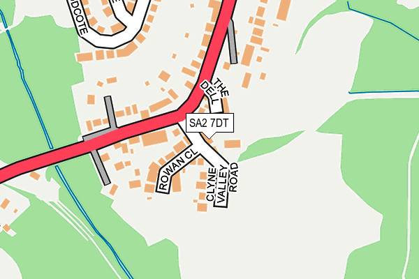 SA2 7DT map - OS OpenMap – Local (Ordnance Survey)