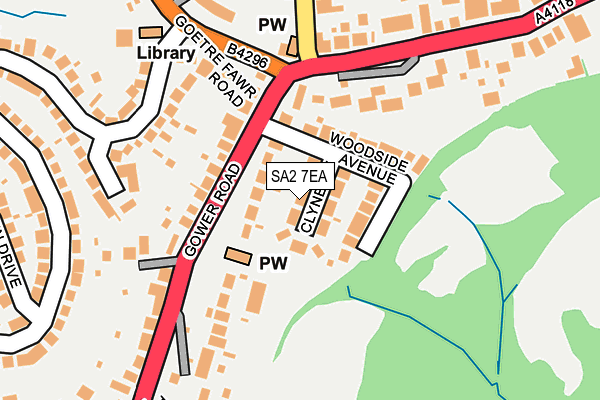 SA2 7EA map - OS OpenMap – Local (Ordnance Survey)