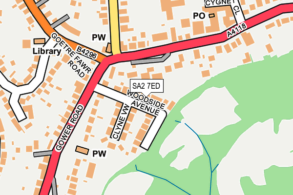 SA2 7ED map - OS OpenMap – Local (Ordnance Survey)