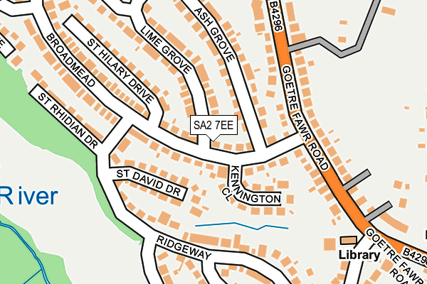 SA2 7EE map - OS OpenMap – Local (Ordnance Survey)