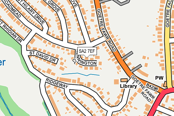 SA2 7EF map - OS OpenMap – Local (Ordnance Survey)