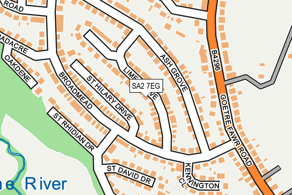 SA2 7EG map - OS OpenMap – Local (Ordnance Survey)