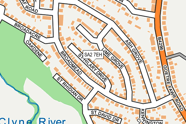 SA2 7EH map - OS OpenMap – Local (Ordnance Survey)