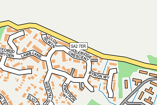 SA2 7ER map - OS OpenMap – Local (Ordnance Survey)