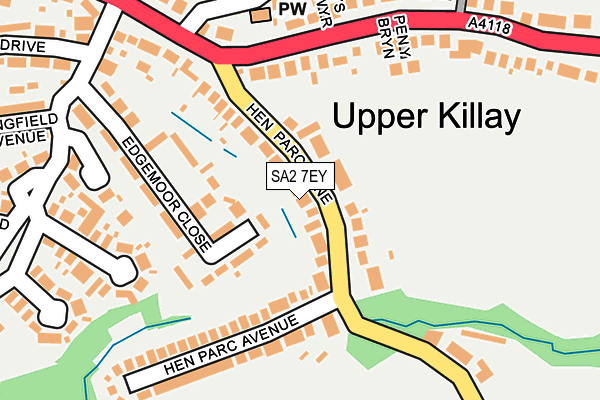 SA2 7EY map - OS OpenMap – Local (Ordnance Survey)