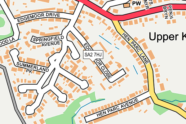 SA2 7HJ map - OS OpenMap – Local (Ordnance Survey)