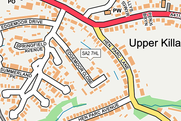 SA2 7HL map - OS OpenMap – Local (Ordnance Survey)