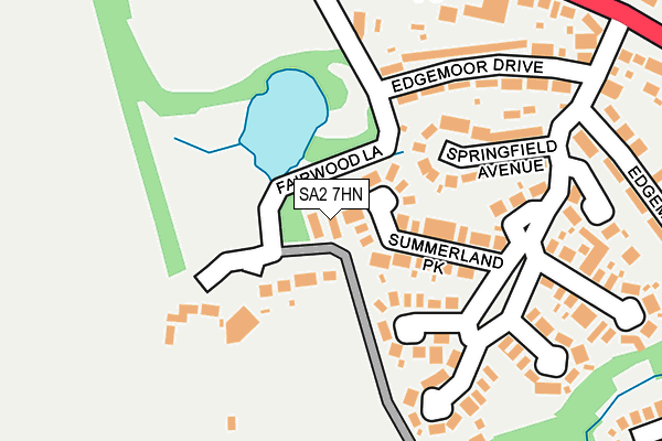 SA2 7HN map - OS OpenMap – Local (Ordnance Survey)