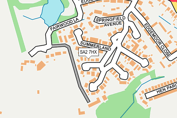 SA2 7HX map - OS OpenMap – Local (Ordnance Survey)