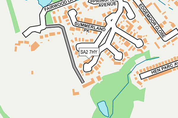 SA2 7HY map - OS OpenMap – Local (Ordnance Survey)