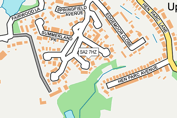 SA2 7HZ map - OS OpenMap – Local (Ordnance Survey)