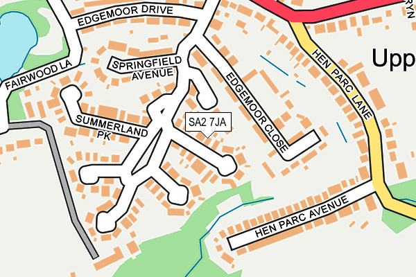 SA2 7JA map - OS OpenMap – Local (Ordnance Survey)