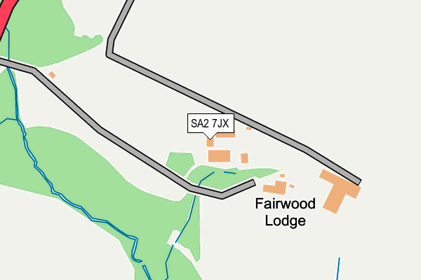 SA2 7JX map - OS OpenMap – Local (Ordnance Survey)