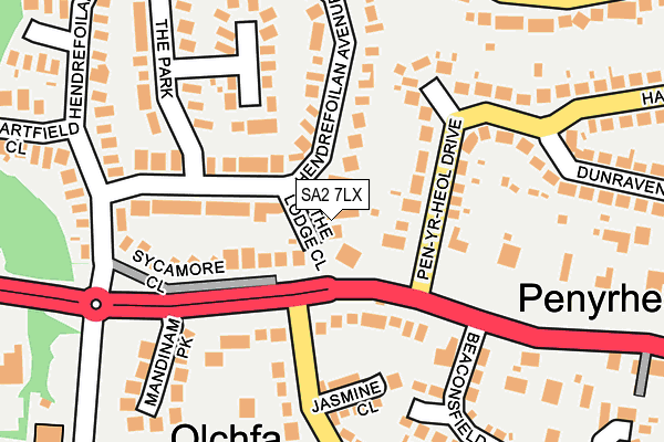 SA2 7LX map - OS OpenMap – Local (Ordnance Survey)