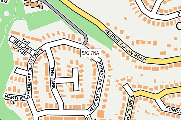 SA2 7NA map - OS OpenMap – Local (Ordnance Survey)