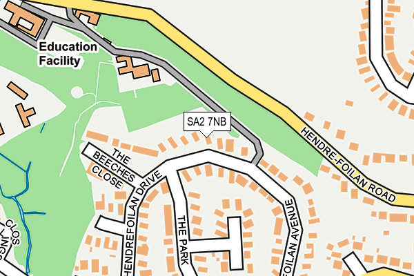 SA2 7NB map - OS OpenMap – Local (Ordnance Survey)