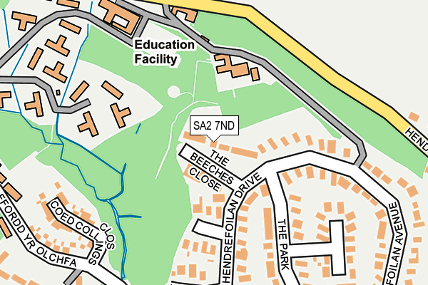 SA2 7ND map - OS OpenMap – Local (Ordnance Survey)