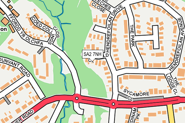 SA2 7NH map - OS OpenMap – Local (Ordnance Survey)