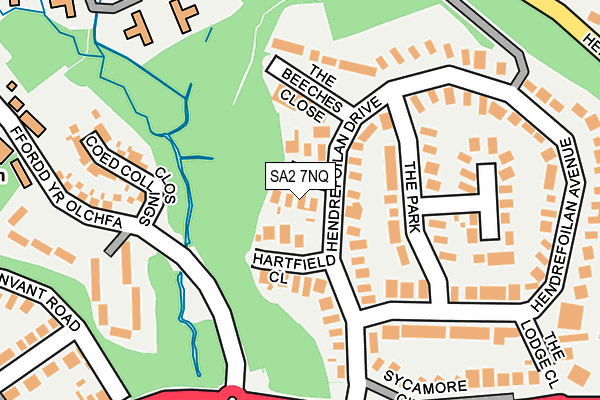 SA2 7NQ map - OS OpenMap – Local (Ordnance Survey)