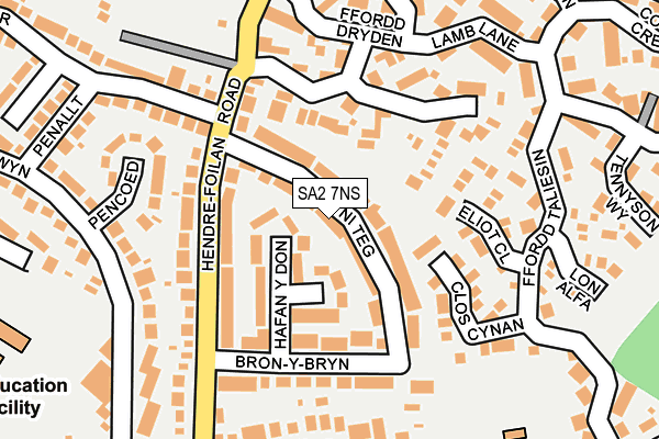 SA2 7NS map - OS OpenMap – Local (Ordnance Survey)