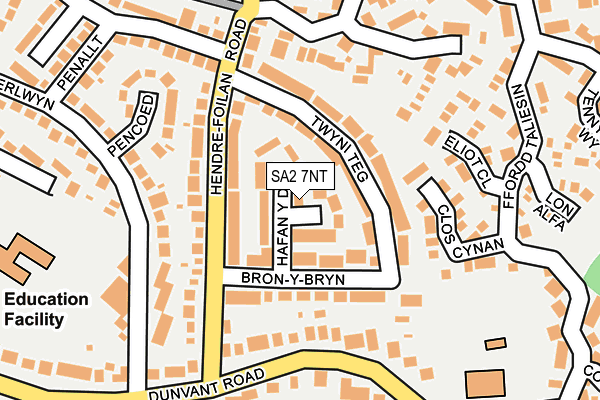 SA2 7NT map - OS OpenMap – Local (Ordnance Survey)