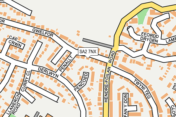 SA2 7NX map - OS OpenMap – Local (Ordnance Survey)