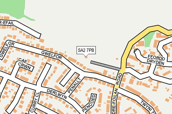 SA2 7PB map - OS OpenMap – Local (Ordnance Survey)