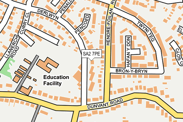 SA2 7PE map - OS OpenMap – Local (Ordnance Survey)