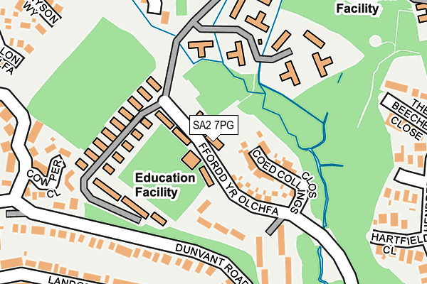 SA2 7PG map - OS OpenMap – Local (Ordnance Survey)