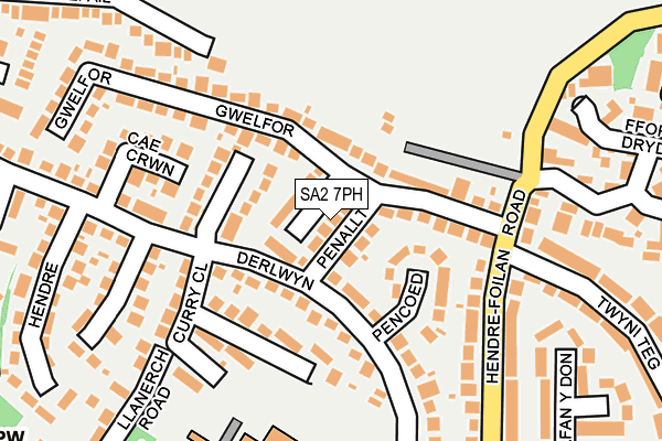 SA2 7PH map - OS OpenMap – Local (Ordnance Survey)