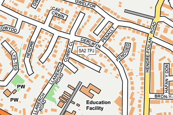SA2 7PJ map - OS OpenMap – Local (Ordnance Survey)