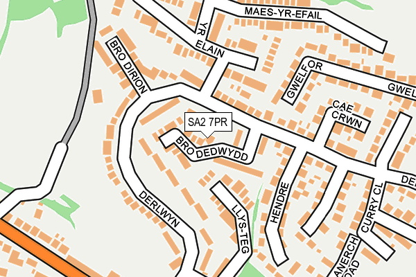 SA2 7PR map - OS OpenMap – Local (Ordnance Survey)