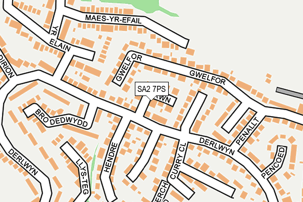 SA2 7PS map - OS OpenMap – Local (Ordnance Survey)