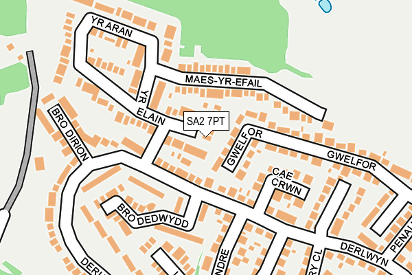 SA2 7PT map - OS OpenMap – Local (Ordnance Survey)