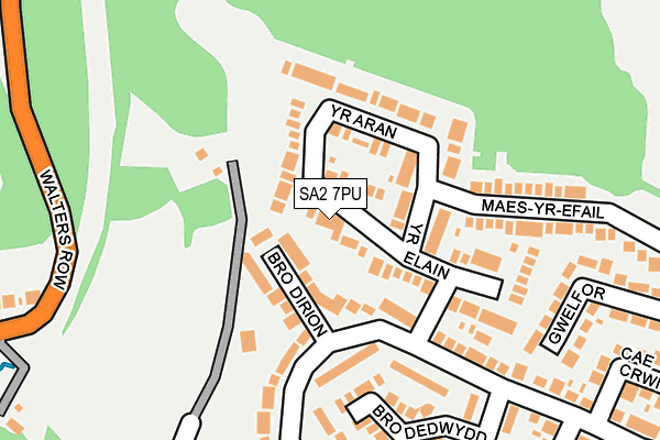 SA2 7PU map - OS OpenMap – Local (Ordnance Survey)