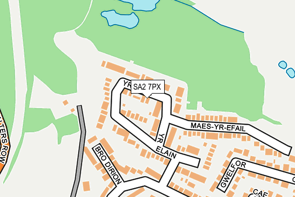 SA2 7PX map - OS OpenMap – Local (Ordnance Survey)