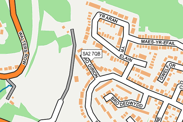 SA2 7QB map - OS OpenMap – Local (Ordnance Survey)