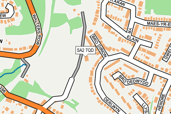 SA2 7QD map - OS OpenMap – Local (Ordnance Survey)