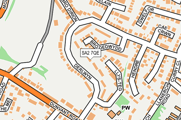 SA2 7QE map - OS OpenMap – Local (Ordnance Survey)