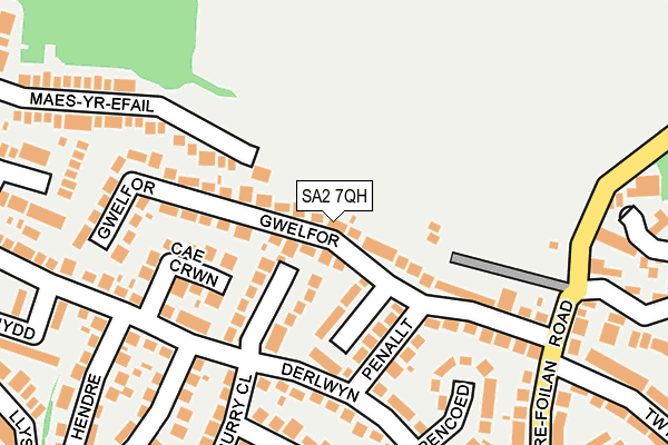 SA2 7QH map - OS OpenMap – Local (Ordnance Survey)