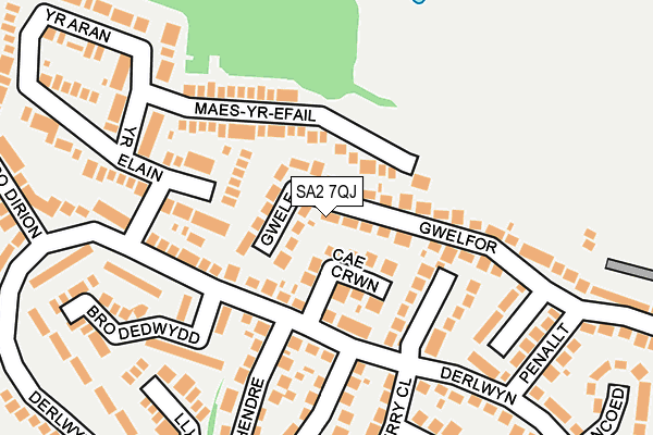 SA2 7QJ map - OS OpenMap – Local (Ordnance Survey)