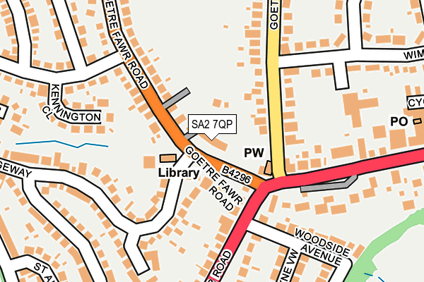 SA2 7QP map - OS OpenMap – Local (Ordnance Survey)