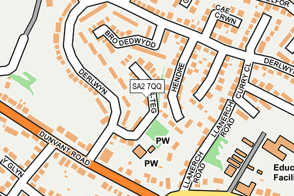 SA2 7QQ map - OS OpenMap – Local (Ordnance Survey)