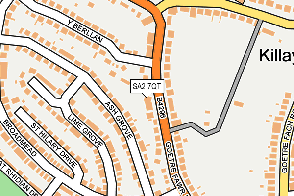 SA2 7QT map - OS OpenMap – Local (Ordnance Survey)