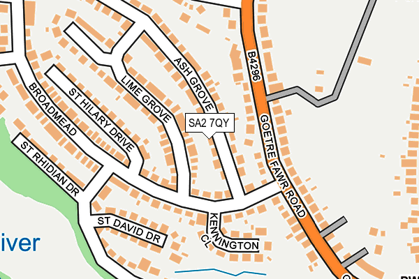 SA2 7QY map - OS OpenMap – Local (Ordnance Survey)