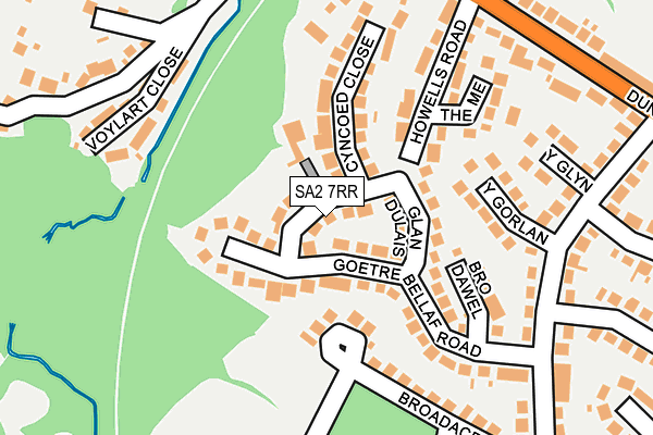 SA2 7RR map - OS OpenMap – Local (Ordnance Survey)